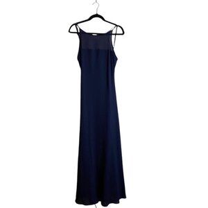 Alfred Sung Women's Navy Maxi Slip Dress